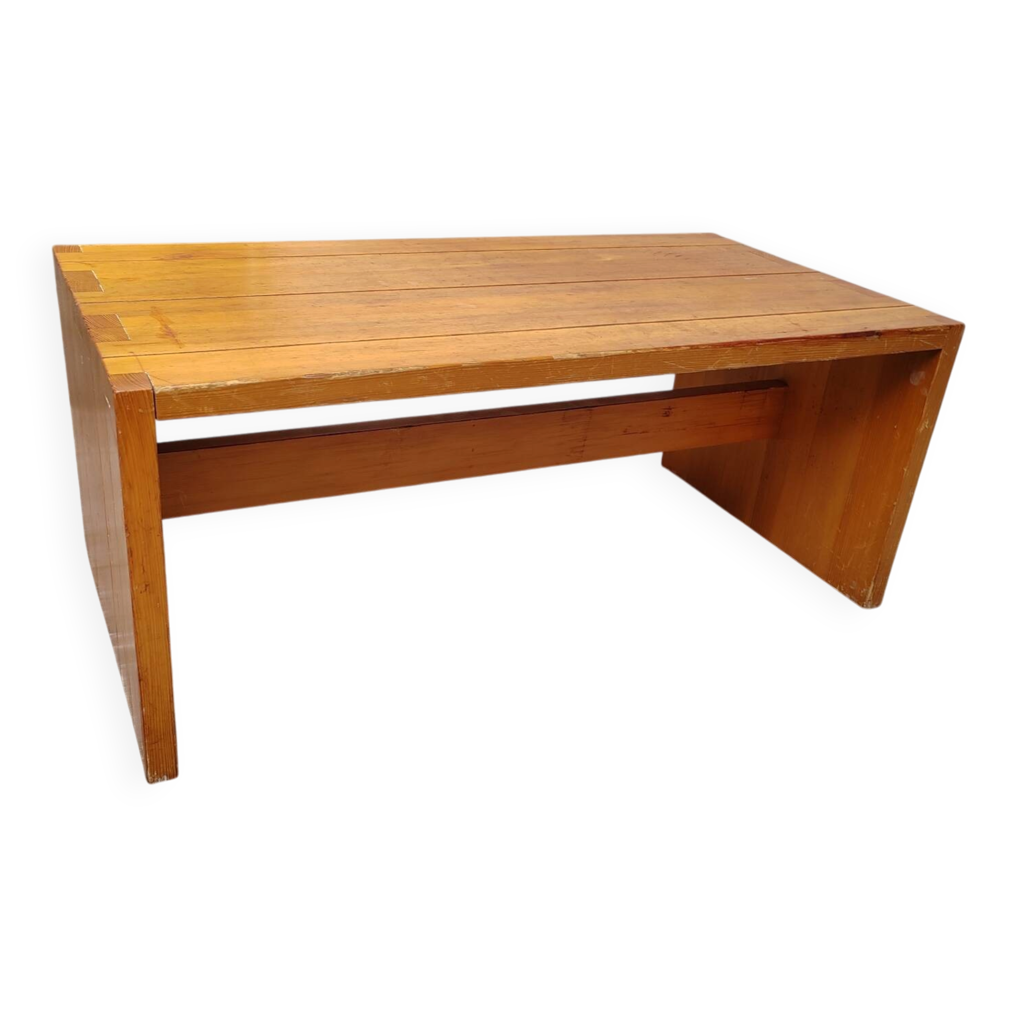 Table basse pin vintage
