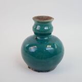 Petit vase ancien en céramique bleue