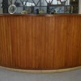 1950s curved oak counter/bar