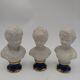 Bustes enfants en biscuit .Capodimonte. 9 cm .