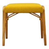 1960s Wooden Restored Stool ,Czechoslovakia