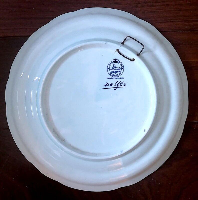 Decorative porcelain wall plate st. Delft at the mill