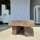 Asian solid wood quadripod brutalist coffee table H30 L81 l42