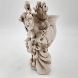 Caltagirone head vase ceramic italy