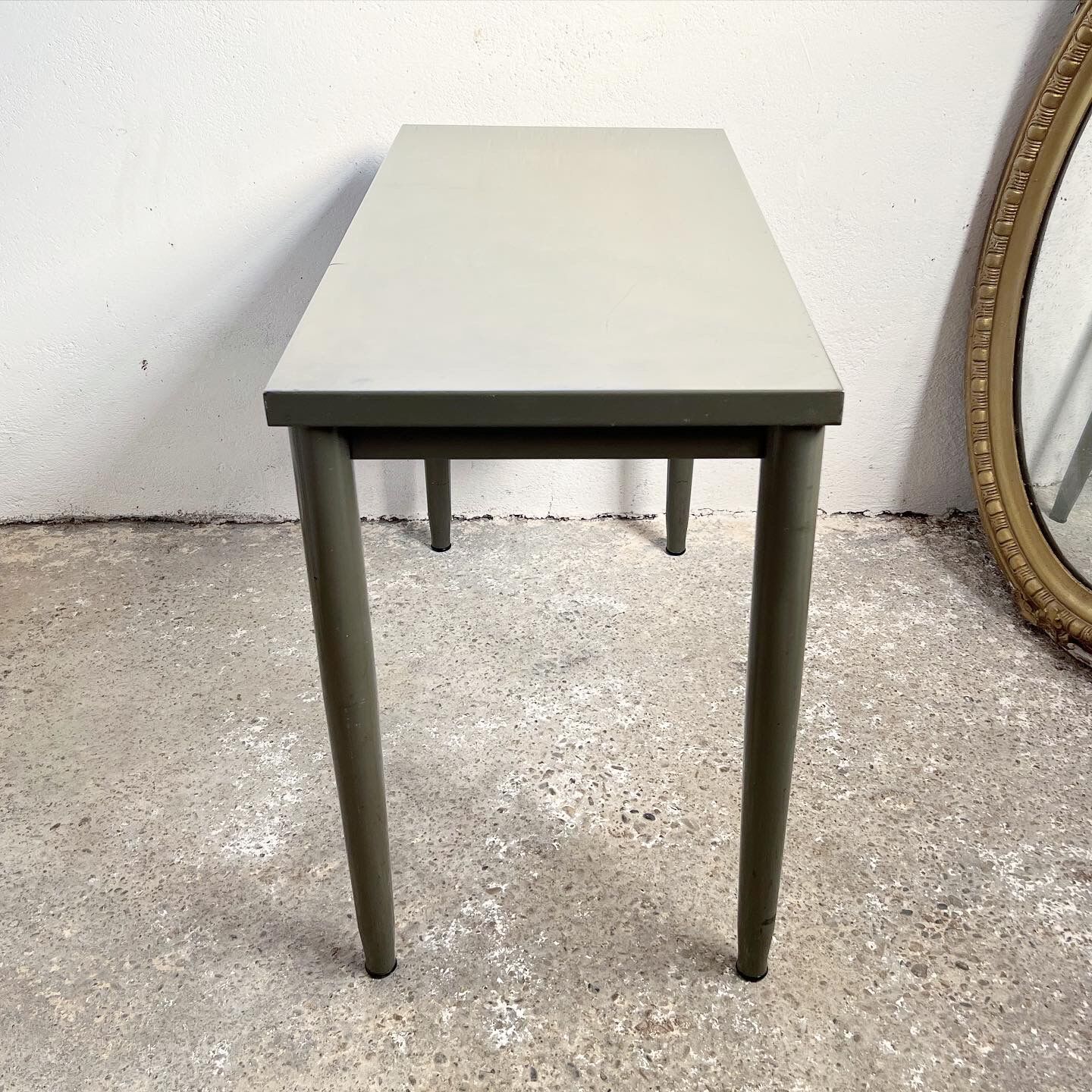 Vintage khaki metal desk