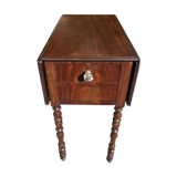 Antique victorian table, mahogany drop-leaf worktable, side table, circa 1880