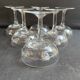 6 Blown and Cut Champagne Glasses