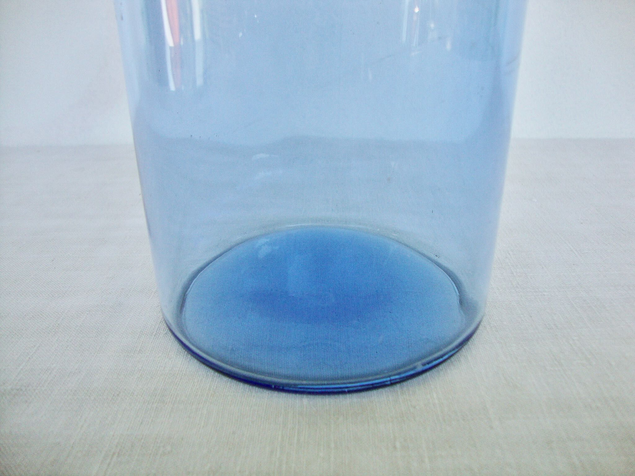 Glass jar blown myosotis