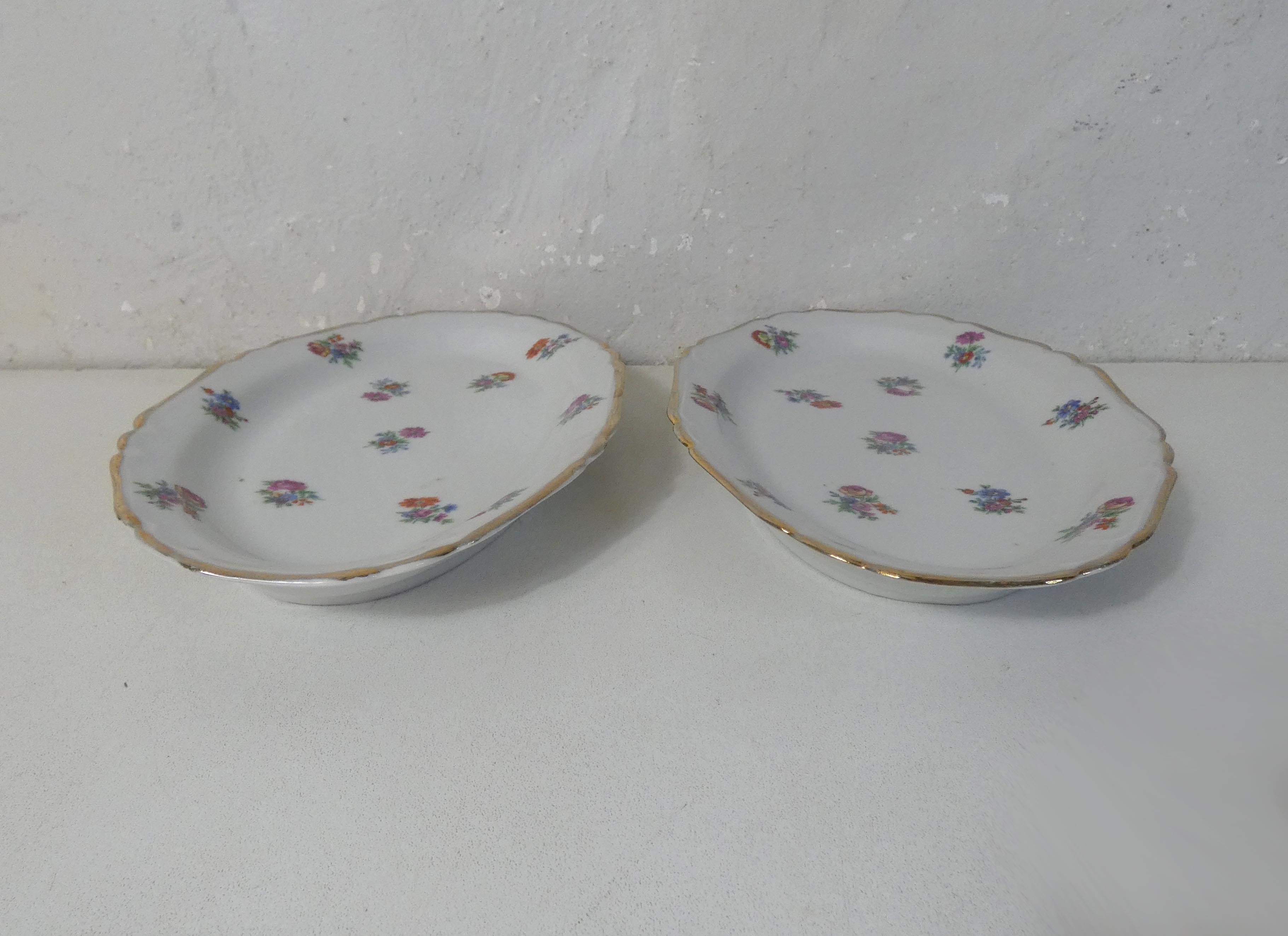 2 Limoges porcelain raviers