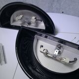 Wall lamp in the shape of an enamelled ceramic basin, set of 2