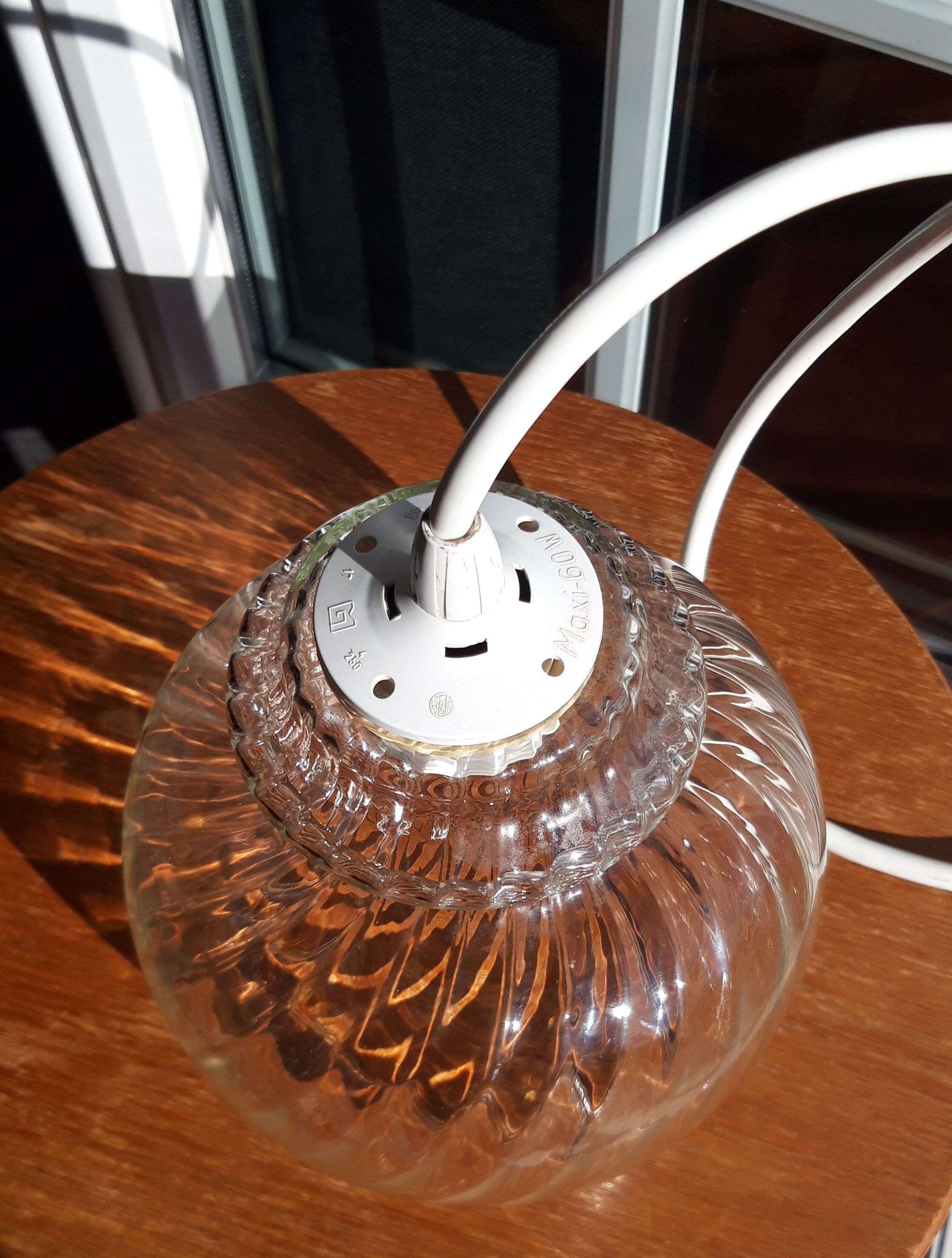 Vintage glass pendant lamp