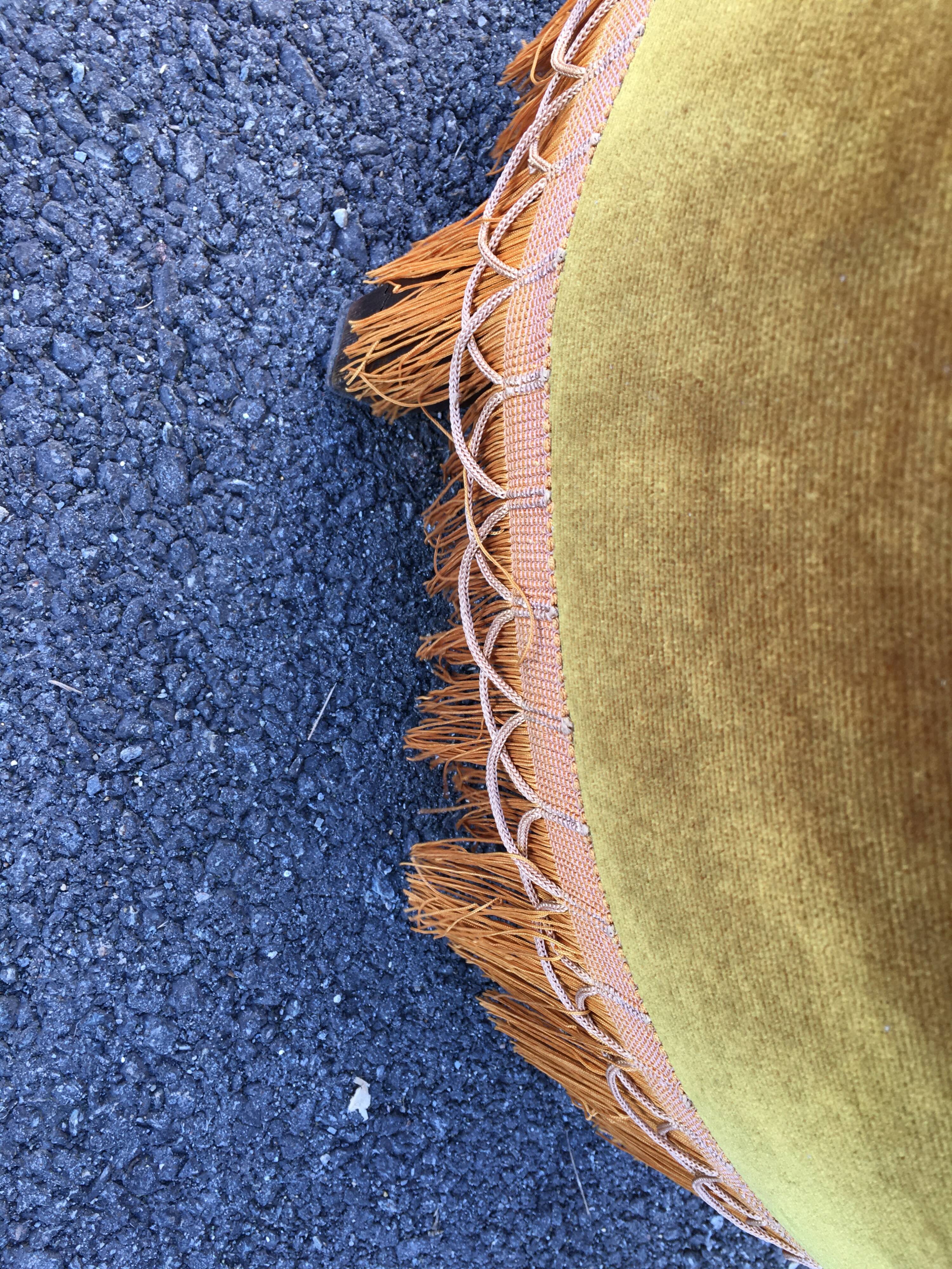 Vintage toad chair velvet gold