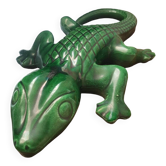 Green ceramic lizard