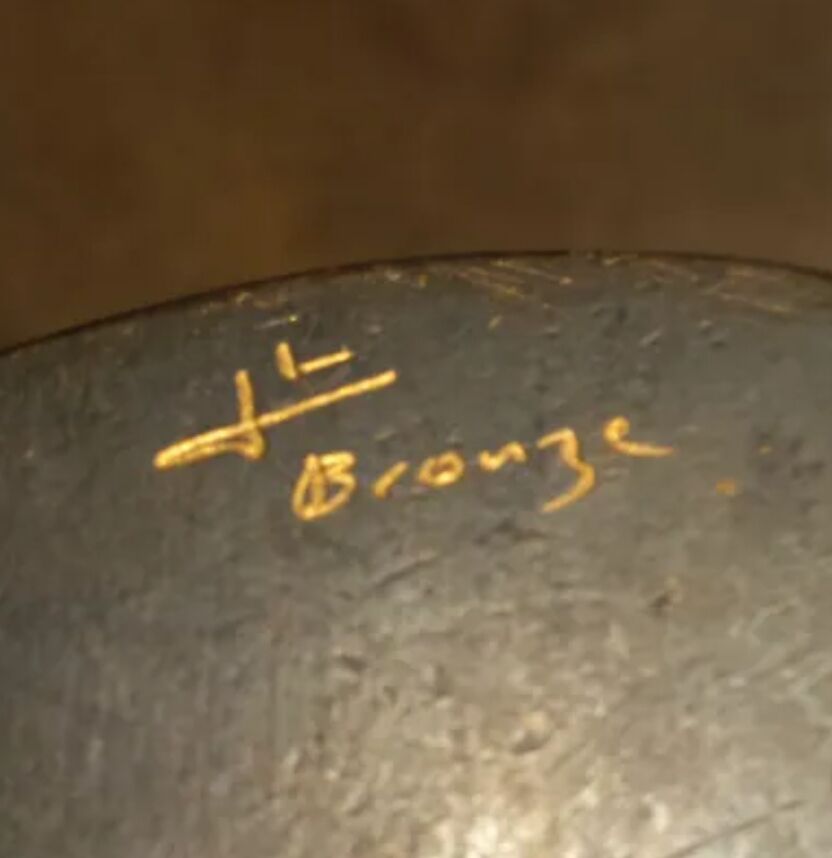 Bronze vase signed 60s