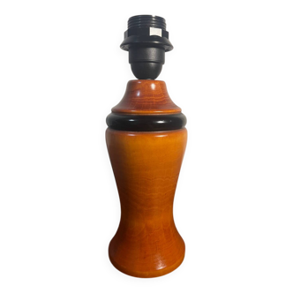 Solid wood table lamp base