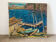 Huile sur toile  "Bateaux à rames sur le ponton"