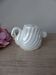 Iridescent White Ceramic Swan, Toothbrush Holder Swan, Bathroom Decoration Swan