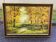 Oil painting on canvas by Robert Wood, forest undergrowth 100x70cm.
