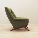 Fauteuil vert, design danois, années 1970, fabrication : Horsens Møbelfabrik