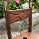 Commode scriban de marine bois laiton vintage et sa chaise