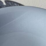 Round dish, sky blue ceramic wolf mill