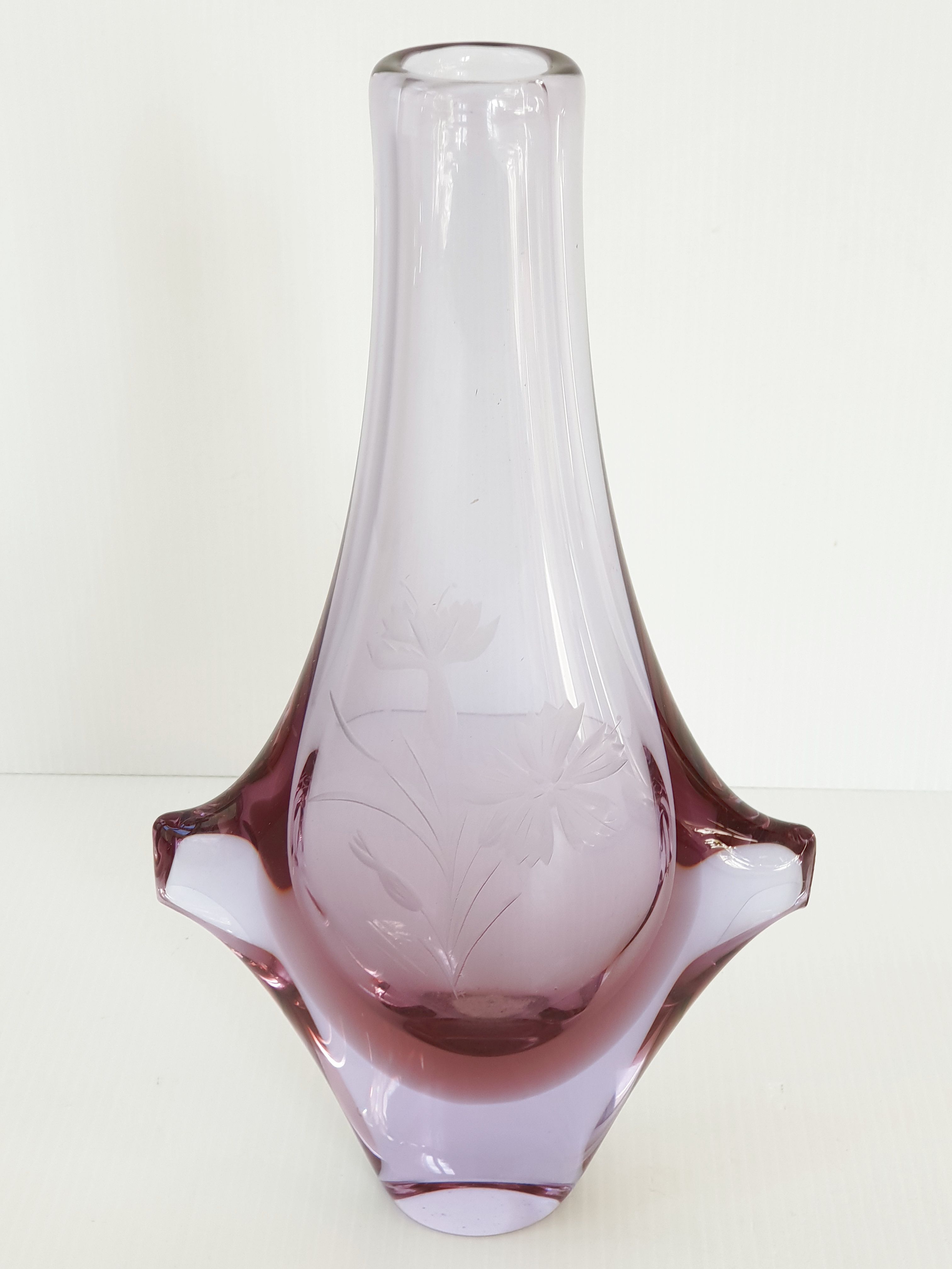 Vintage Bohême crystal vase