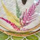 Bamboo butterfly tray and 6 vintage coasters
