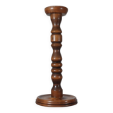 Vintage turned wooden column flower stand