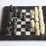 Marble and alabaster chess set, 1970s.