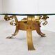 Gilt metal brutalist coffee table, 1960s