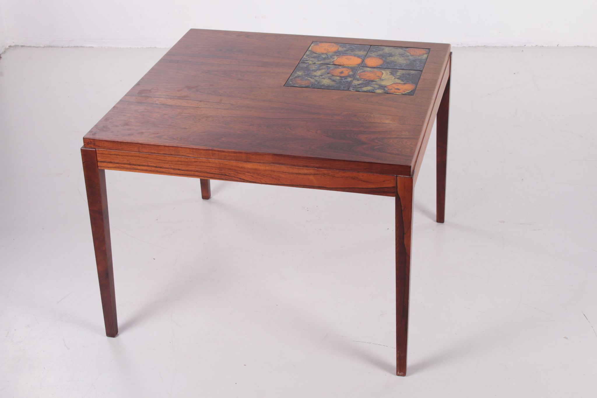 Rosewood Coffee table with ceramic tiles from the 60s