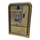 Vintage grand mirror in the 1970s style black and gold 109 x 79 cm
