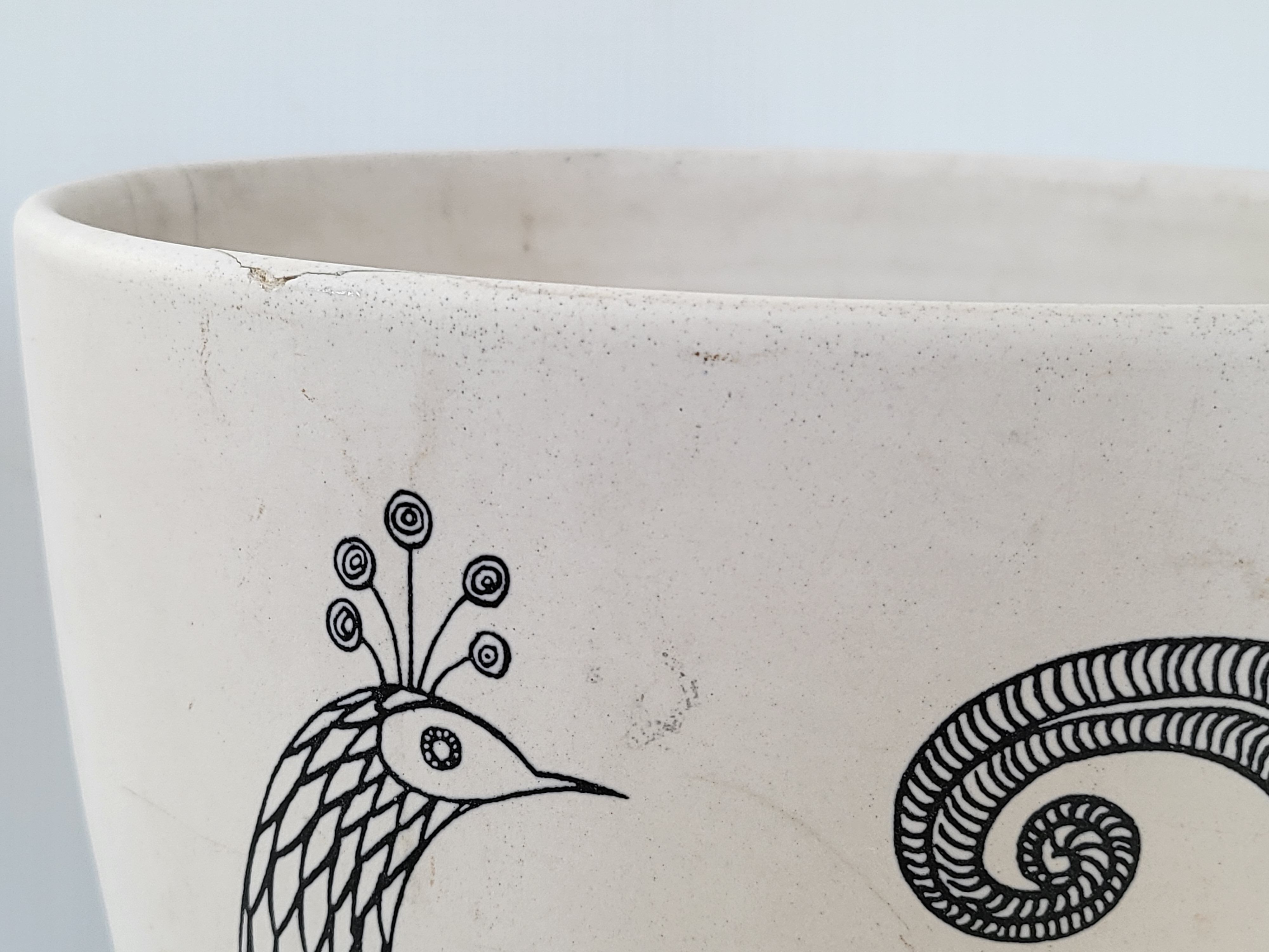 Vintage milet Sèvres peacock pot cover