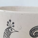 Vintage milet Sèvres peacock pot cover