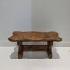 Vintage solid wood footrest - small farmhouse bench stool