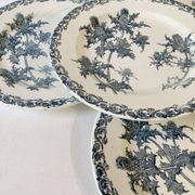 4 assiettes terre de fer Clairefontaine, modèle Righi