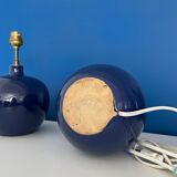 Set of 2 feet of midnight blue ceramic lamp
