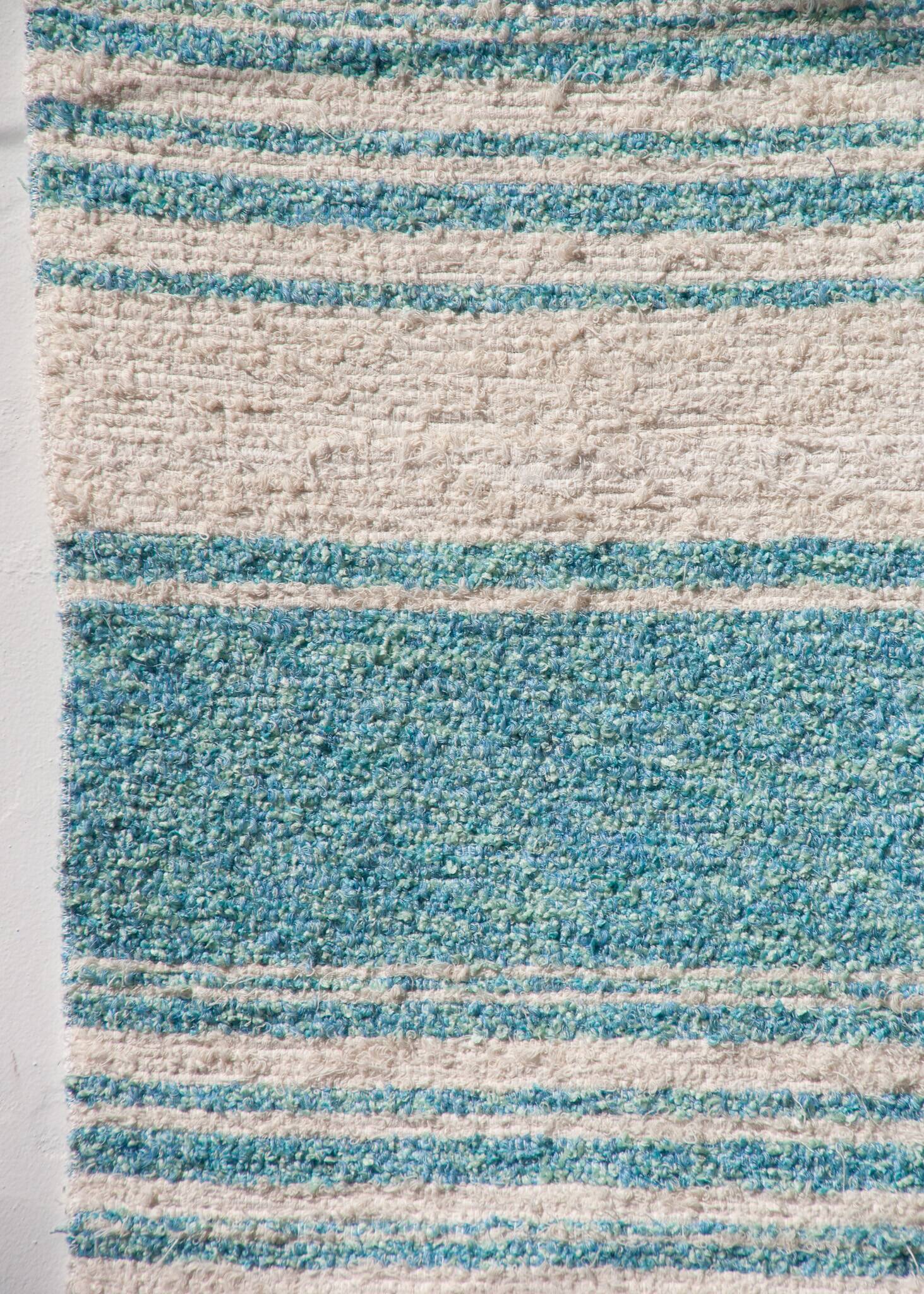Handwoven recycled cotton rug - 40 x 60 cm