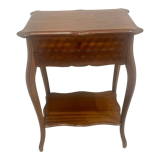 Louis XV style dressing table, cube marquetry, worker