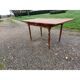 Table de ferme campagnarde en pin et noyer, 1 tiroir