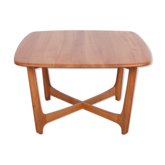 Table basse danoise en orme du milieu du siècle, années 1960