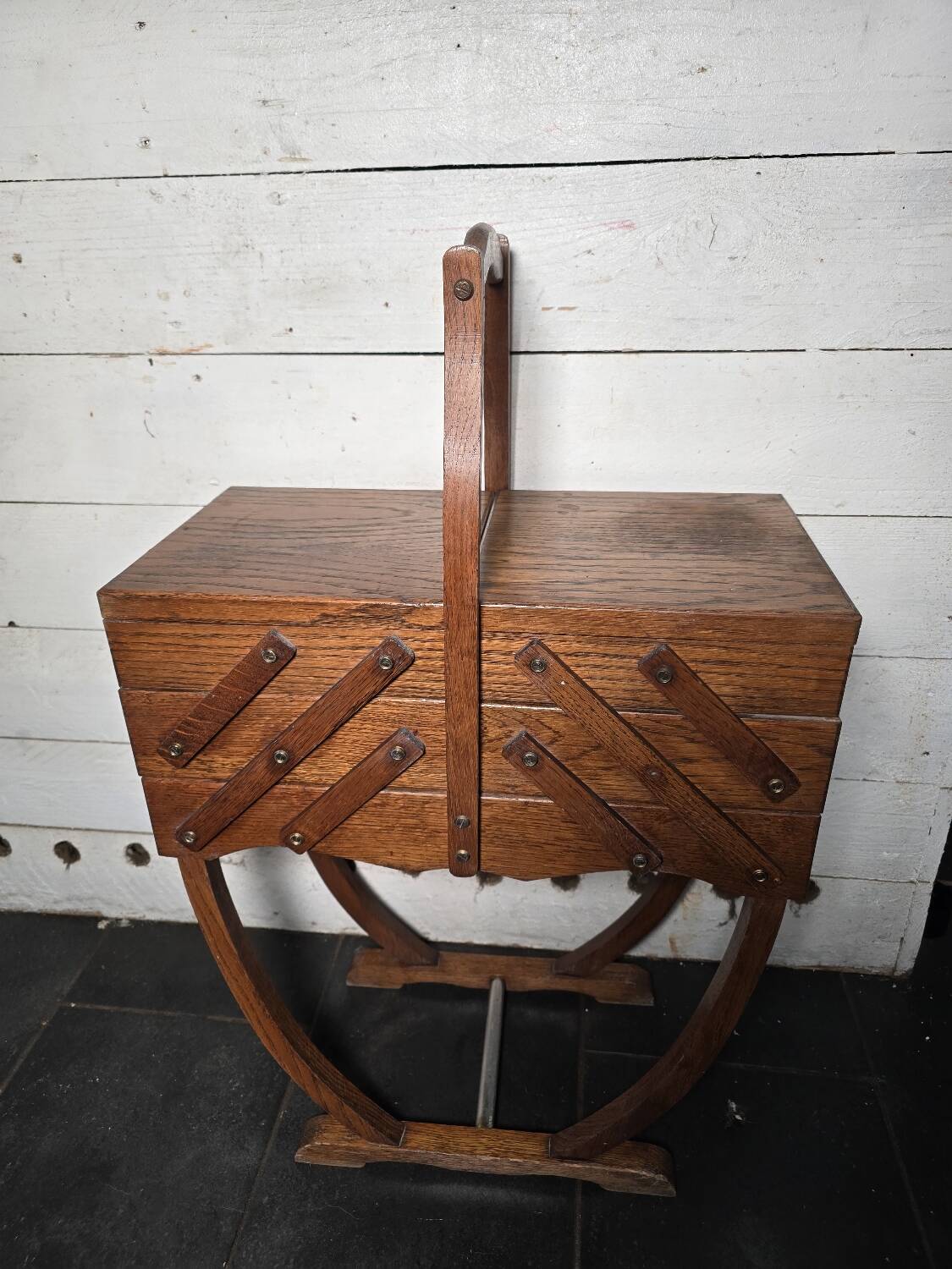 Vintage oak workbench