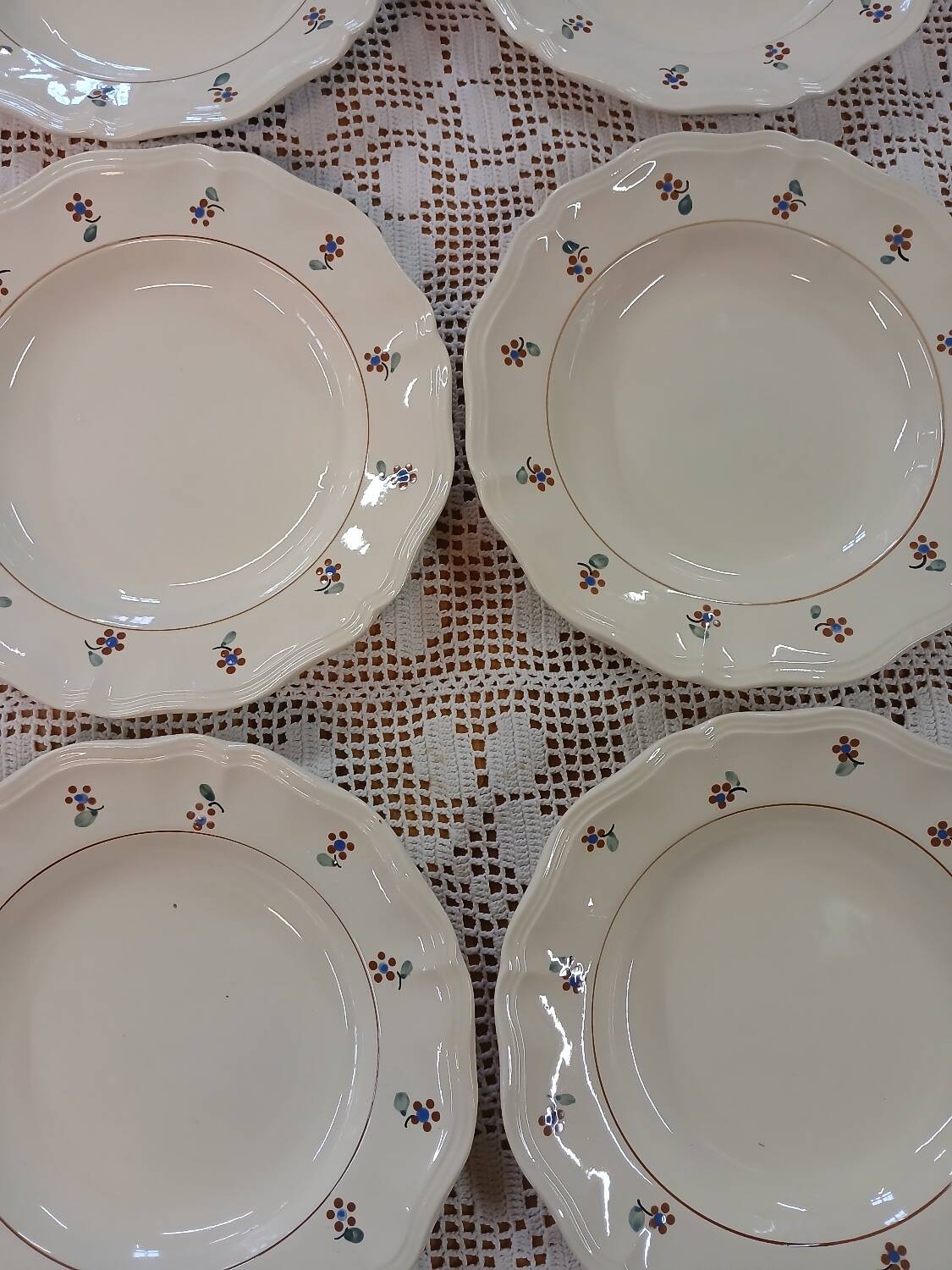 12 old Digoin and Sarreguemines soup plates