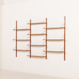 Danish mid century teak shelving unit, 1960s