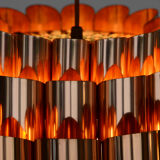 Copper pendant light by Werner Schou for Coronell Electro, Denmark 1960s