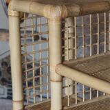 Spectacular vintage bamboo shelf