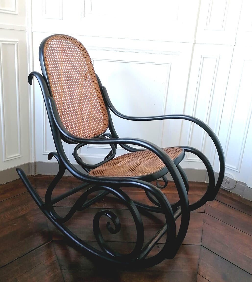 Rocking chair Thonet n°10 , 1908 original label