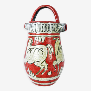 Vase en céramique vintage Fratelli Fanciullacci 1960