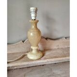 Beige marbled stone lamp base