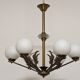 Art deco bronze fish chandelier